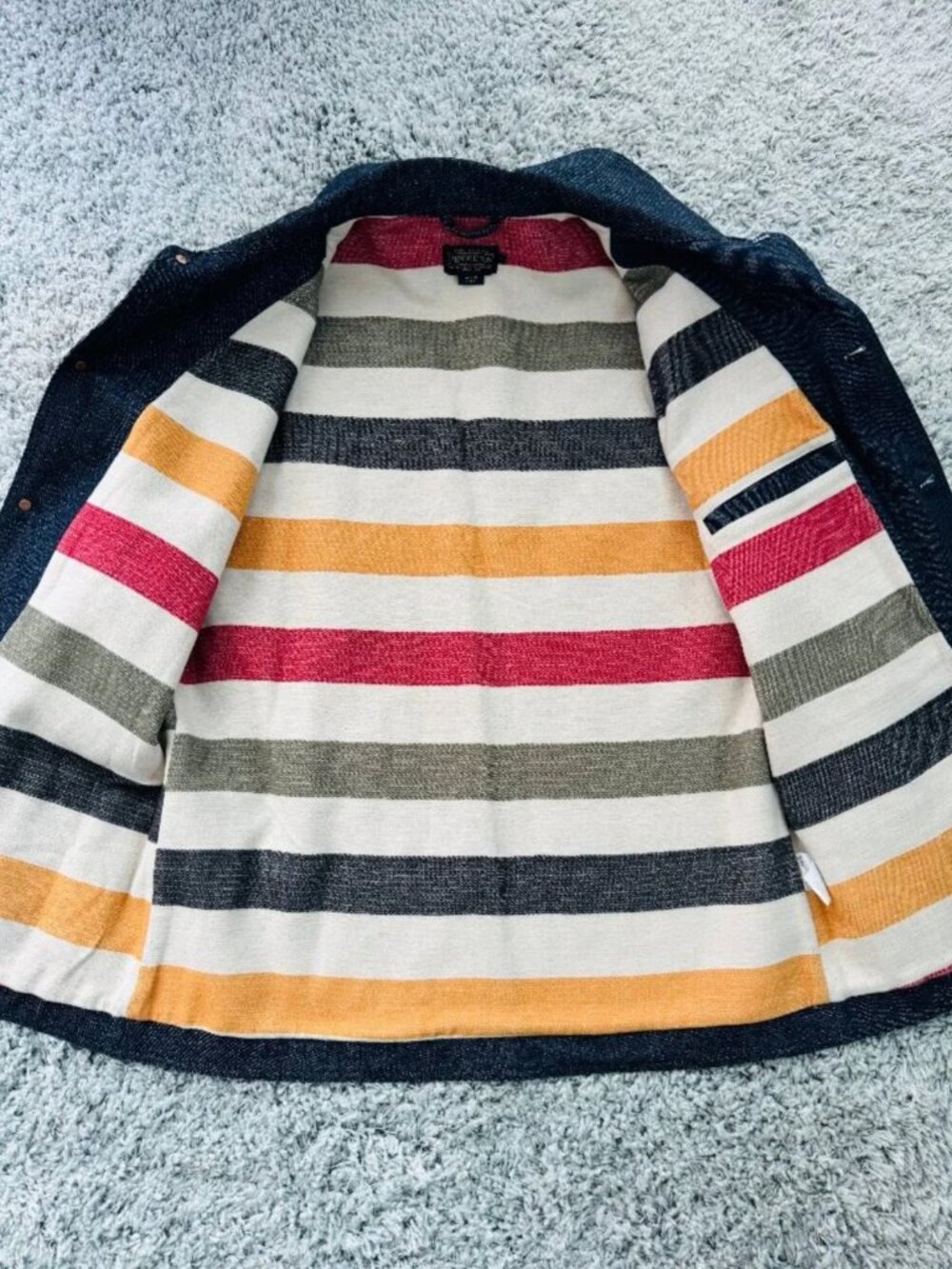 NWOT RARE Pendleton Mens Glacier Park Blanket Lined Denim Chore Jacket Large